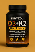 D3 K2 Vitamin Soft Capsules - Bone & Immunity Support