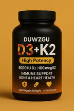 D3 K2 Vitamin Soft Capsules - Bone & Immunity Support