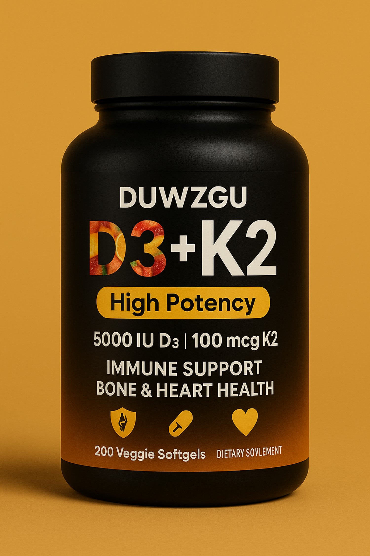 D3 K2 Vitamin Soft Capsules - Bone & Immunity Support