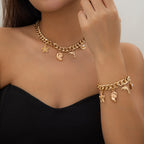 Boho Ocean Pendant Choker & Bracelet Set | GirlyNest