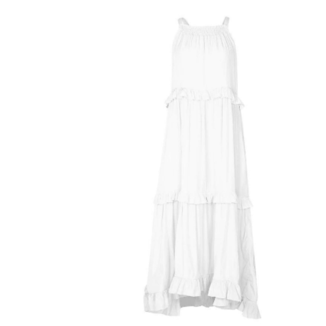 Halter Neck Beach Dress - Backless Summer Elegance