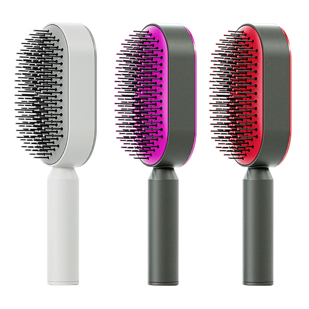 Self-Cleaning Scalp Massage Hair Brush – Anti-Static