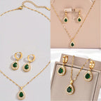 Retro Hong Kong Jade White Jewelry Set | GirlyNest