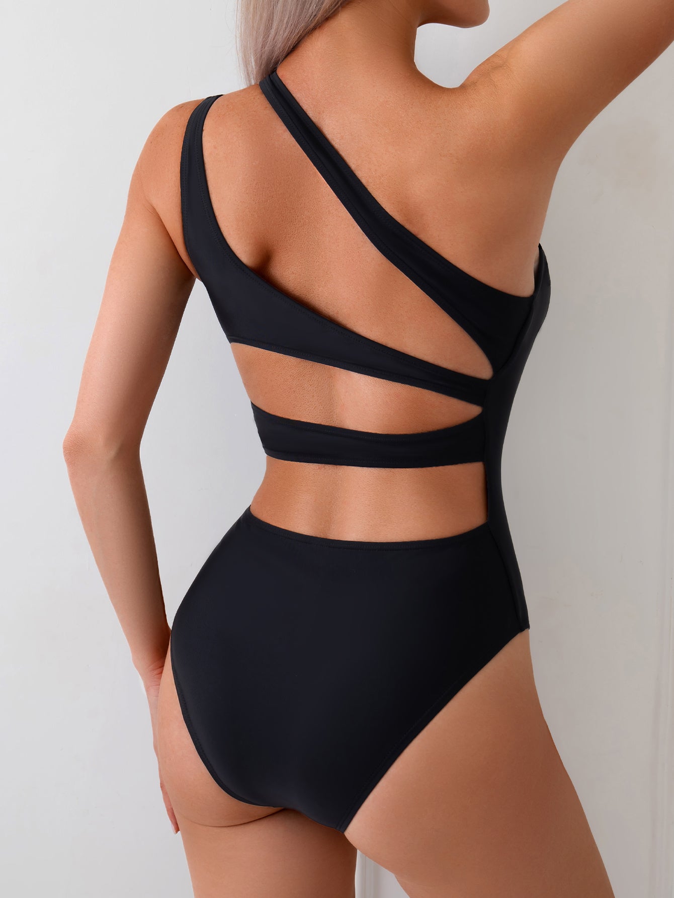One Shoulder Hollow Out Swimsuit - Sexy Beachwear | GirlyNest